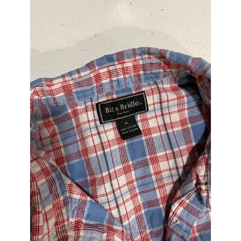 Girls Bits & Bridles Button-Up Shirt Size XL - Picture 3 of 8